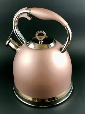 Sotya 744759871213 Tea Kettle 3l Induction Modern Stainless Steel Whistling Teapot Rose New