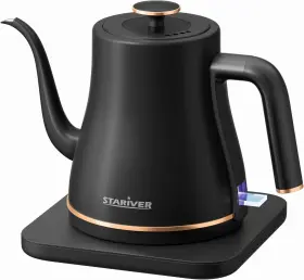 S860 Stariver Electric Kettle Gooseneck 1.2 L Water Boiler Bpa-free Stainless Black