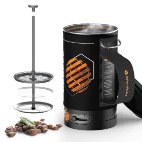 Stoke Voltaics 955543342534 Electric Kettle Pot French Press Coffee Maker Small Portable