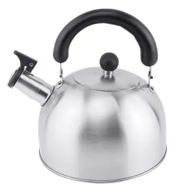 Stpgoods 954125112220 Stainless Steel Whistling Kettle Ergonomic Handle 3.2 Quart Silver
