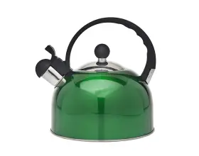 Studio Silversmiths 678976330256 Tea Kettle Stainless Steel Whistling Teapot - 2.5 Liters Jade