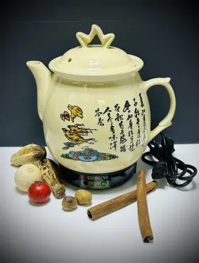 Ny-656 Sunpentown International Inc. Vintage Ceramic Electric Kettle Slow Cooker/medicine Keep Warmsetting