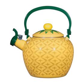 Supreme Housewares 71531 Whistling Tea Kettle For Stove Top Enamel On Steel Teakettle Pineapple Desig