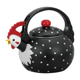 Supreme Housewares 781147760544 Whistling Tea Kettle For Stove Top Enamel On Steel Teakettle Rooster Design