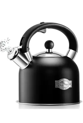 Susteas 445019665643 Tea Kettle - 3.17 Quart Whistling With Ergonomic Handle Premium Stainless