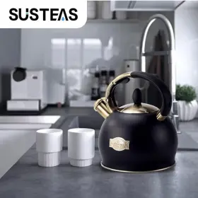 X00245zgm7 Susteas Whistling Kettle Stainless Steel Cool Touch Ergonomic Handle Silicone Mitt