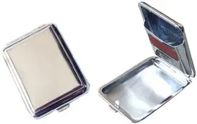 Sylale 744110726374 Portable Stainless Steel Matchboxes With Friction Plate Mini One Button Waterpro