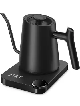 W122 Syntrox Gooseneck 0.9l Electric Tea Kettle With Holding Stainless Steel