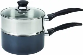 2100095162 T-fal Specialty Nonstick Double Boiler 3 Quart Oven Quarts Black/silver