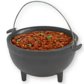 Cw30151 Tablecraft 727875196132 Products Cast Iron Mini Round Kettle Server 5 Inch Diameter 6 With Han