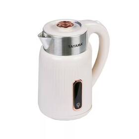 Tayama 744110104639 7-cup Cool Touch Stainless Steel Electric Kettle In Cream