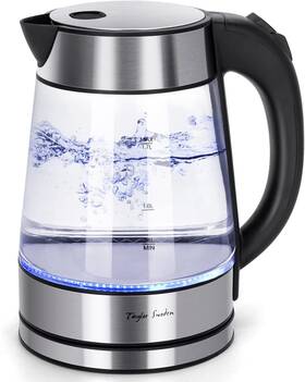 Taylor Swoden 445000722737 Glass Hot Water Kettle Electric For Tea And Coffee 1.7 Liter Fast