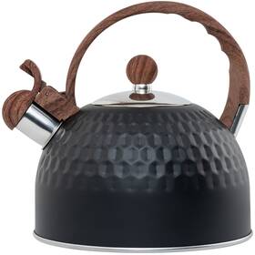 Tedswait 765343027410 Whistling Stainless Steel Tea Kettle With Wood Grain Anti Heat Handle Cylind
