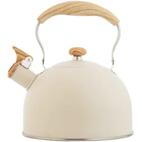 Tedswait 774980056998 2.6 Quart/2.5 L Whistling Tea Kettles With Wood Grain Adjustment Nylon Handle