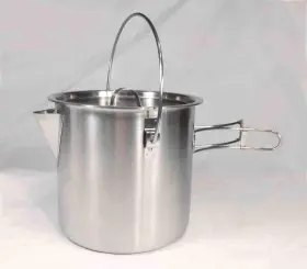 Campot52 Teton Falls 52/68 Oz Stainless Steel Camping Pot Cooking Kettle