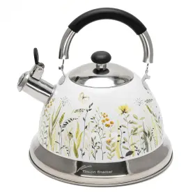 Aw-t11000c Tinlon Enamel Tea Kettle 3.1 Quart Whistling Pot For Stove Top Food Grade 304 Stainle