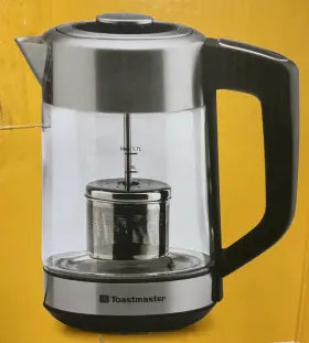 Tm-798ke Toastmaster 1.7lt. Glass And Stainless Steel Electric Tea Kettle With Infuser