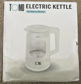 Tm-24017 Tomo Electric Kettle White Hot Water In Minutes 2 Liter New Box