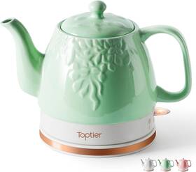 Toptier 445040399302 Electric Ceramic Tea Kettle Boil Water Quickly And Easily Detachable S