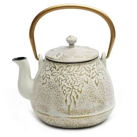 Toptier 4qaz-fr-47 Cast Iron Tea Kettle Stovetop Safe Japanese Teapot With Infuser L
