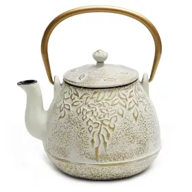 4qaz-fr-47 Toptier Cast Iron Tea Kettle Stovetop Safe Japanese Teapot With Infuser L