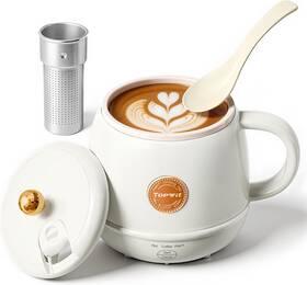 Topwit 705353260650 Electric Travel Kettle 14oz Rapid Heating Up To 212 F Temperature Contr