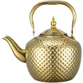 Toyosport Bg1590n 2000ml Gold Tea Kettle Stainless Steel Teapot With Infuser Hamm