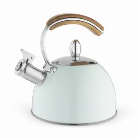 5879-2 True Brands Presley Pistachio Tea Kettle Whistles When Ready By Pinky Up 70 Ounces