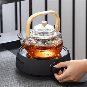 Teapot1000ml Tueqe Z1155714 Glass Large Capacity Multifunctional Borosilicate Teapot With Bambo
