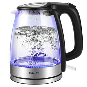 Tumidy 799710826337 Glass Electric Kettle 1.7l Hot Water Boiler Led Lights Comfy Touch Handle Wide