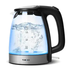 1500w Tumidy 799710826344 Glass Electric Kettle 1.7l Hot Water Boiler Fast Boiling With Auto-shut