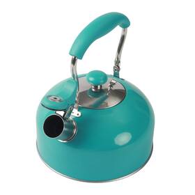 Un Brand 445043125168 Compatible Stovetop Kettle Stainless Steel Turquoise 8.30 X 7.20 8.70 Inches