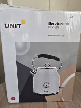 Unit Uek-283 Electric Kettle 1.7l White 1500w Hidden Heating Element 360 Base