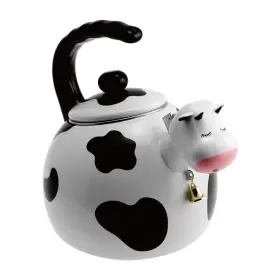 Up 740731125541 Ware Enamel On Steel Whistling Tea Kettle Stoveto Teakettle 2.3 Quart Cow