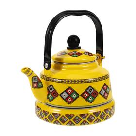 Upkoch 11e10pev7k16kxqmynah5wh5 1.7l Retro Enamel Tea Kettle - 8.25 Inch Stovetop Pot With Chinese Floral Design