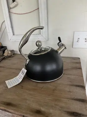 Viking 840595109852 3-ply 2.6 Quart Whistling Tea Kettle Nwt Stainless Steel Matte Black