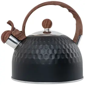 Vilihkc 765561662974 Whistling Stainless Steel Tea Kettle With Wood Grain Anti Heat Handle2.6 Quar