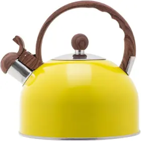 Vo-sh06 Votterco Stainless Steel Tea Kettle 2.3 Quart Yellow Loud Whistling Teapot F