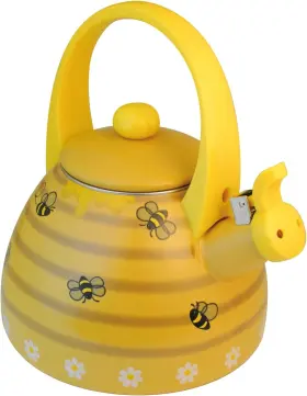 71505 Ware Enamel On Steel Whistling Tea Kettle Stovetop Teakettle 2.4 Quart Bee Hi