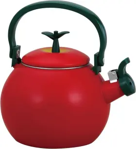 71509 Ware Enamel On Steel Whistling Tea Kettle Stovetop Teakettle 1.6 Quart Apple