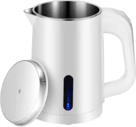 Wdcme 313055537538 Small Electric Kettle Stainless Steel 0.6l Portable Travel With Double Wall