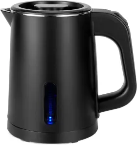 Wdcme 711181696974 Small Electric Tea Kettle Steel 0.8l Portable Mini Travel Coffee Black