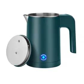 Wdcme 712396448747 Small Electric Kettle Stainless Steel 0.6l Portable Travel With Double Wa