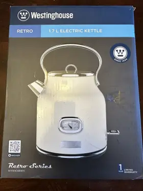 Wkwk148rd Westinghouse Electric Kettle Retro Series 1.7 L White Model #