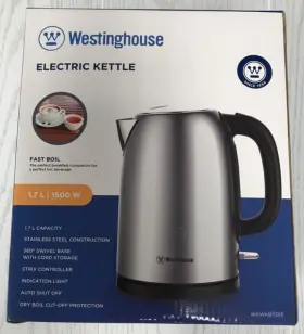 Wkwkb115ss Westinghouse Electric Kettle 1.7l Auto Shut Off Stainless Steel Fast Boil 1500w