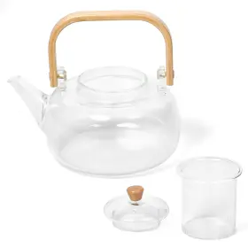 Whol-000429 Whole Housewares Glass Teapot With Infuser - Borosilicate Tea Kettle Bamboo Lid C