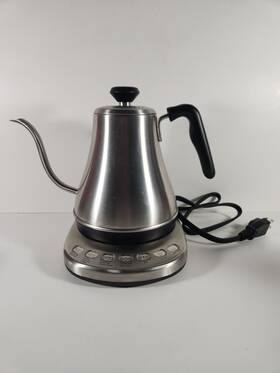 Willow & Everett 31663c W And E Gooseneck Electric Kettle With Temperature Control 1l - Silver 3166c