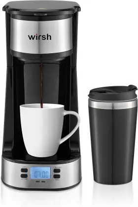Cm-119a Wirsh Single Serve Coffee Maker- Small Maker With Programmable Black