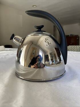 Wmf 744004095289 Vintage Stylish Whistling Kettle 2 Liter Cromargan 18/10 Stainless Steel