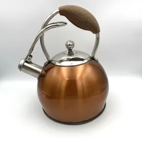 022015 Wolfgang Puck Large 2.2 Quart Stainless Steel Whistling Kettle Prof. Series